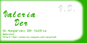 valeria der business card